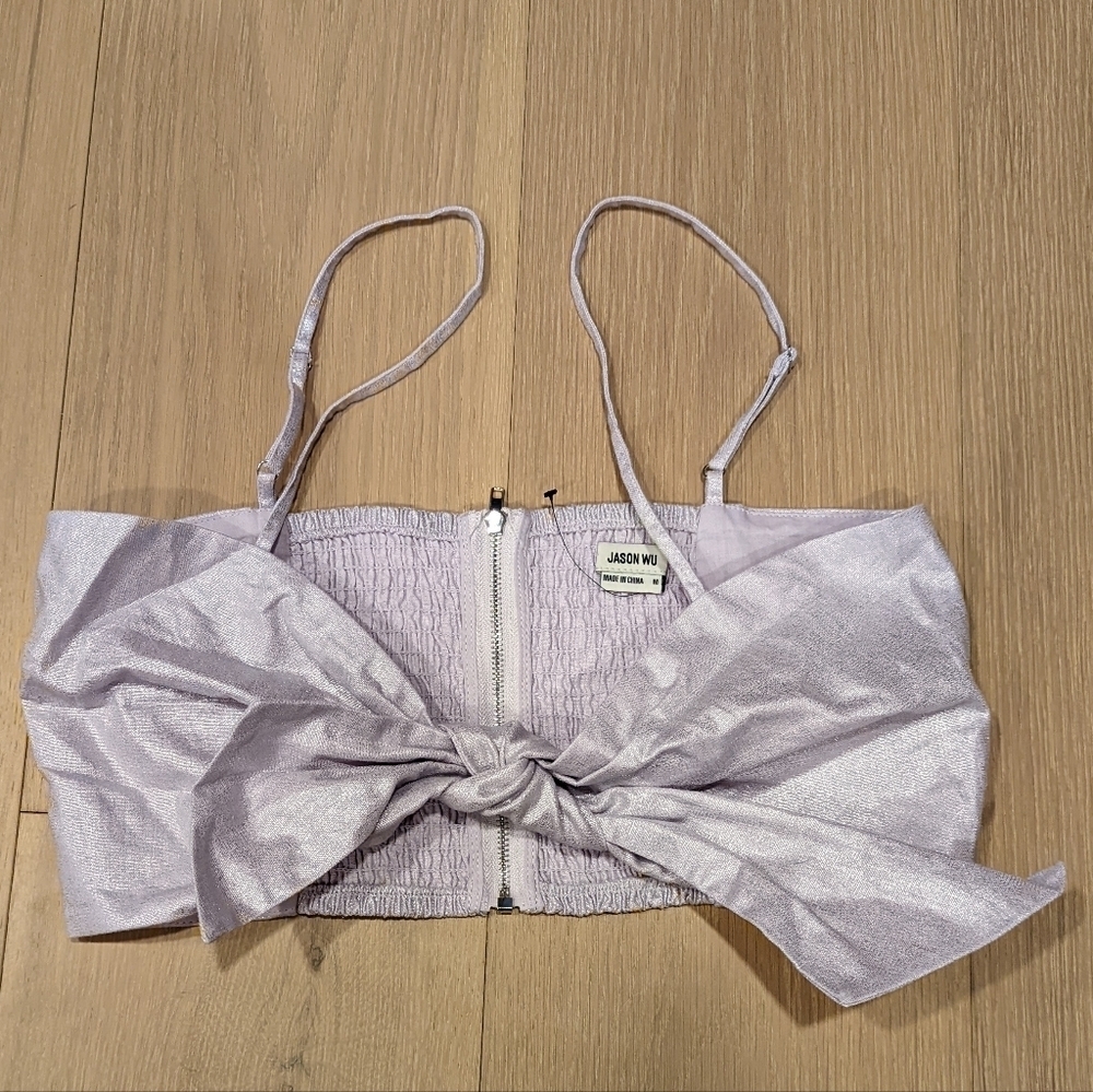 Shimmery Lavender crop top